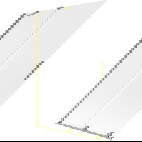 Mexen Velar vanová zástěna 2-křídlová posuvná 120 x 150 cm, matné sklo, zlatá - 896-120-000-31-50