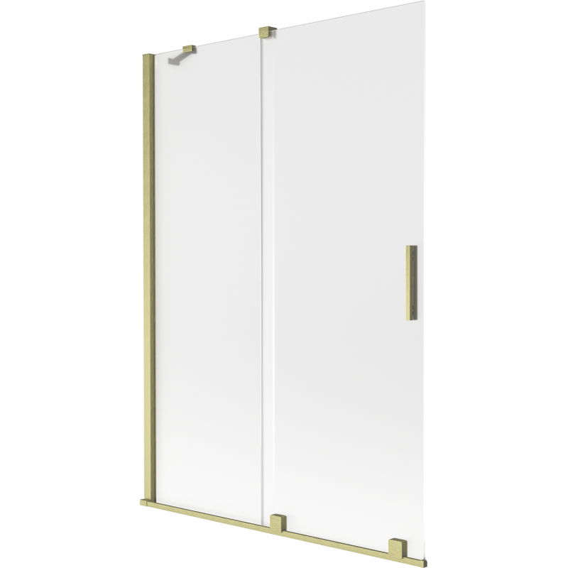 Mexen Velar vanová zástěna 2-křídlová posuvná 120 x 150 cm, mrazivá, zlatě kartáčovaná - 896-120-000-31-55