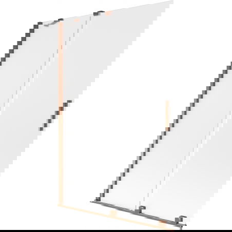 Mexen Velar vana paravan 2-křídlový posuvný 120 x 150 cm, matné sklo, růžové zlato - 896-120-000-31-60