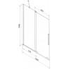 Mexen Velar dvoudveřové posuvné vanové zástěny 120 x 150 cm, mat, kartáčovaná měď - 896-120-000-31-65