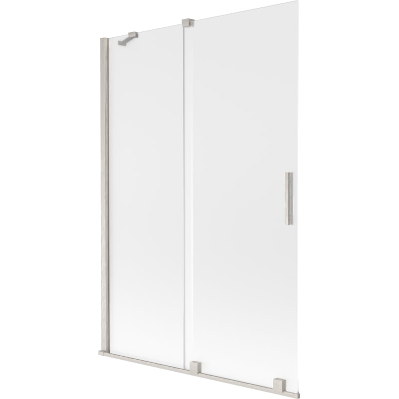 Mexen Velar vanová zástěna 2-křídlá posuvná 120 x 150 cm, mráz, kartáčovaný nikl - 896-120-000-31-97