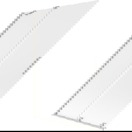 Mexen Velar vanová zástěna 2-křídlá posuvná 120 x 150 cm, mráz, kartáčovaný nikl - 896-120-000-31-97