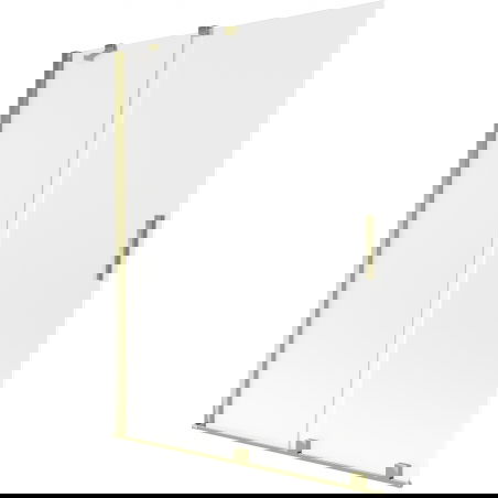 Mexen Velar vanová paraván dvoukřídlý posuvný 130 x 150 cm, matný, zlatý - 896-130-000-31-50