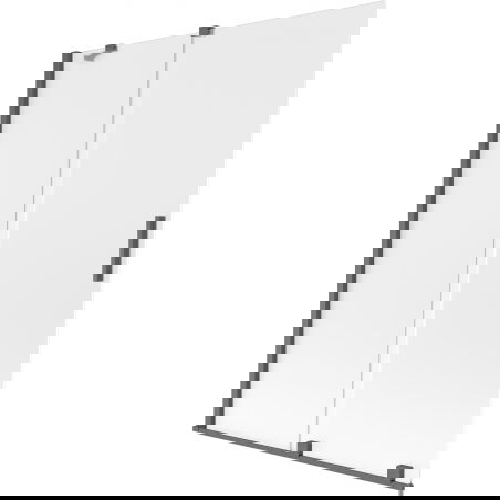 Mexen Velar vana paraván, 2křídlový posuvný 130 x 150 cm, matný, kartáčovaný gun gray - 896-130-000-31-66