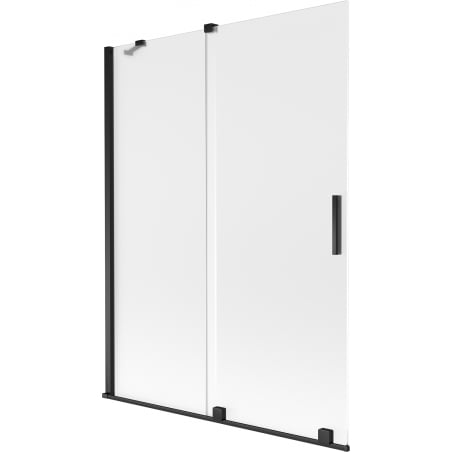 Mexen Velar koupelnová zástěna, 2křídlová posuvná 130 x 150 cm, matná, černá - 896-130-000-31-70