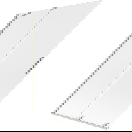 Mexen Velar vanová zástěna, dvoukřídlá, posuvná, 130 x 150 cm, námraza, kartáčovaný nikl - 896-130-000-31-97