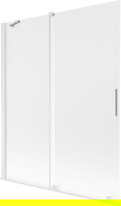 Mexen Velar vanová zástěna 2-dílná posuvná 140 x 150 cm, matná, bílá - 896-140-000-31-20