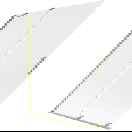 Mexen Velar sprchová zástěna do vany dvoukřídlá posuvná 140 x 150 cm, matná, zlatá - 896-140-000-31-50
