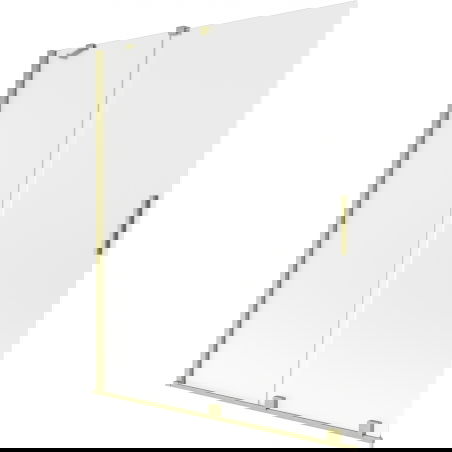 Mexen Velar vanová zástěna 2-dílná posuvná 140 x 150 cm, matná, zlatá kartáčovaná - 896-140-000-31-55