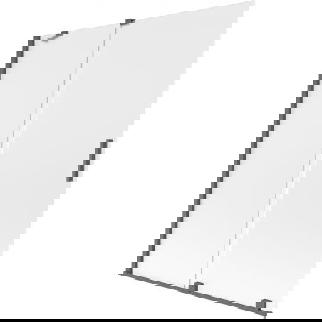 Mexen Velar vanová zástěna dvoukřídlá posuvná 140 x 150 cm, mat, kartáčovaná šedá zbraň - 896-140-000-31-66