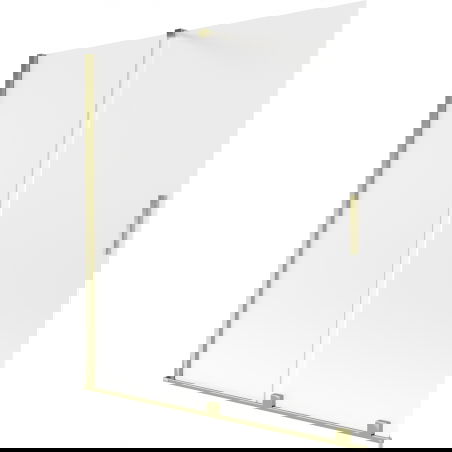 Mexen Velar vanová zástěna 2-křídlová posuvná 150 x 150 cm, matná, zlatá - 896-150-000-31-50