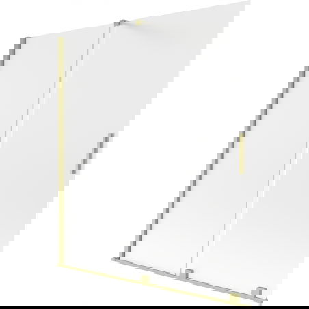 Mexen Velar vana paraván 2-křídlý posuvný 150 x 150 cm, matný, kartáčovaný zlatý - 896-150-000-31-55