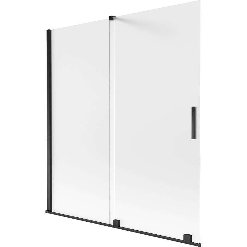 Mexen Velar vanová zástěna 2-křídlová posuvná 150 x 150 cm, mat, černý - 896-150-000-31-70