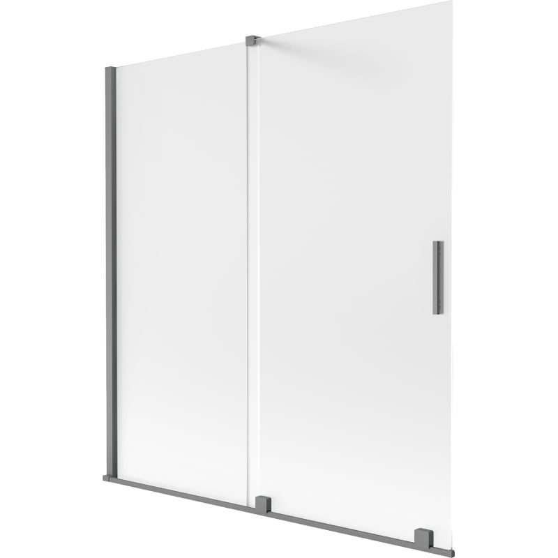 Mexen Velar vanová závěs 2-křídlový posuvný 150 x 150 cm, matný, gun metal - 896-150-000-31-95