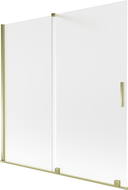 Mexen Velar vanová stěna 2-křídlová posuvná 160 x 150 cm, mat, zlatá - 896-160-000-31-50