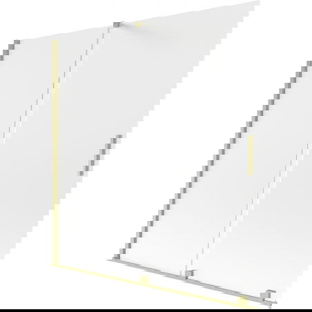 Mexen Velar vana paraván 2-dveřový posuvný 160 x 150 cm, matný, zlatý kartáčovaný - 896-160-000-31-55