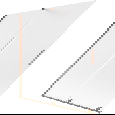 Mexen Velar vanová zástěna dvoukřídlá posuvná 160 x 150 cm, matná, růžové zlato - 896-160-000-31-60