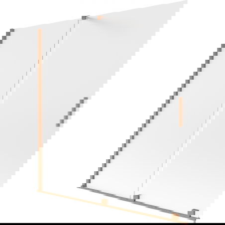 Mexen Velar sprchová zástěna 2-křídlová posuvná 160 x 150 cm, matná, kartáčovaná měď - 896-160-000-31-65