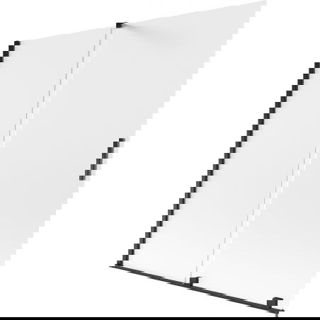 Mexen Velar vanová zástěna 2-křídlová posuvná 160 x 150 cm, matné sklo, černá - 896-160-000-31-70