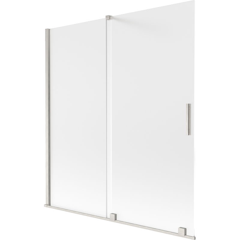 Mexen Velar vana dvoukřídlová roztažná 150 x 150 cm, matná, kartáčovaný nikl - 896-150-000-31-97