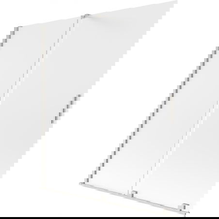 Mexen Velar vana dvoukřídlová roztažná 150 x 150 cm, matná, kartáčovaný nikl - 896-150-000-31-97