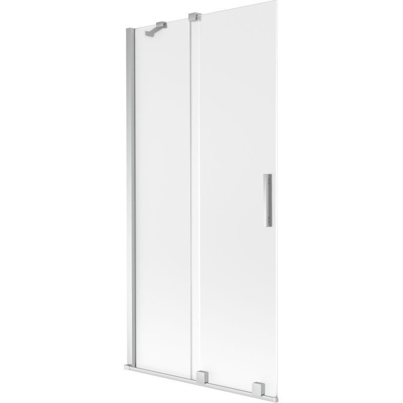 Mexen Velar vanová zástěna 2-křídlová posuvná 95 x 150 cm, mat, chrom - 896-095-000-31-01