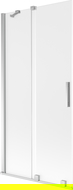 Mexen Velar vanová zástěna 2-křídlová posuvná 95 x 150 cm, mat, chrom - 896-095-000-31-01