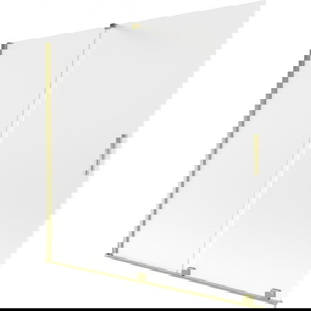 Mexen Velar vanová zástěna 2-dílná posuvná 170 x 150 cm, mat, zlatá - 896-170-000-31-50