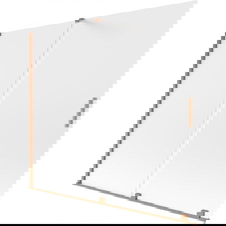 Mexen Velar vanová zástěna 2-dílná posuvná 180 x 150 cm, matné, kartáčovaná měď - 896-180-000-31-65
