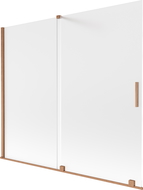 Mexen Velar vanová zástěna 2-dílná posuvná 180 x 150 cm, matné, kartáčovaná měď - 896-180-000-31-65