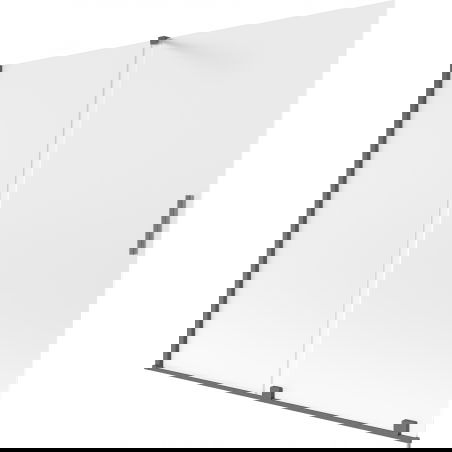 Mexen Velar dvoukřídlá vanová zástěna posuvná 180 x 150 cm, mat, kartáčovaný gun gray - 896-180-000-31-66