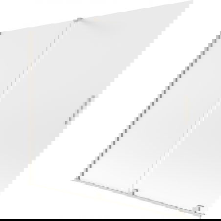 Mexen Velar 2-dveřový posuvný vanový paraván 180 x 150 cm, zrnité sklo, kartáčovaný nikl - 896-180-000-31-97