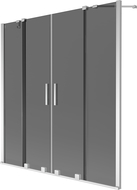 Mexen Velar Duo vanová zástěna 2-křídlová posuvná 150 x 150 cm, grafit, chrom - 896-150-000-42-01