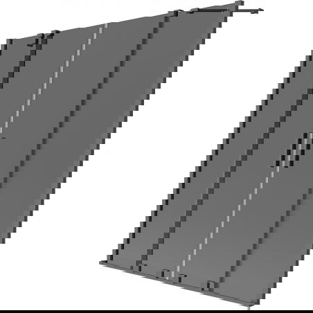 Mexen Velar Duo vanová zástěna 2-dílná posuvná 150 x 150 cm, grafit, gun metal - 896-150-000-42-95