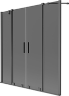 Mexen Velar Duo vanová zástěna 2-dílná posuvná 150 x 150 cm, grafit, gun metal - 896-150-000-42-95