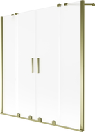 Mexen Velar Duo vanová zástěna 2-křídlová posuvná 150 x 150 cm, matná, zlatá - 896-150-000-32-50