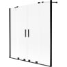 Mexen Velar Duo vana se dvěma posuvnými křídly 150 x 150 cm, matná, černá - 896-150-000-32-70