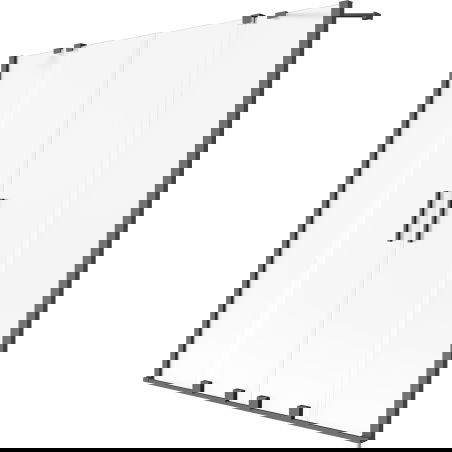 Mexen Velar Duo vanová zástěna 2-křídlová posuvná 150 x 150 cm, zmatněná, gun metal - 896-150-000-32-95