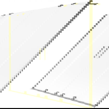 Mexen Velar Duo dělící paravan na vanu 2-křídlový posuvný 180 x 150 cm, matný, zlatý - 896-180-000-32-50