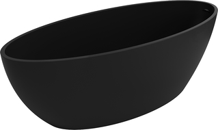 Mexen Prato volně stojící vana z konglomerátu 170 x 70 cm, černá mat - 57251707070