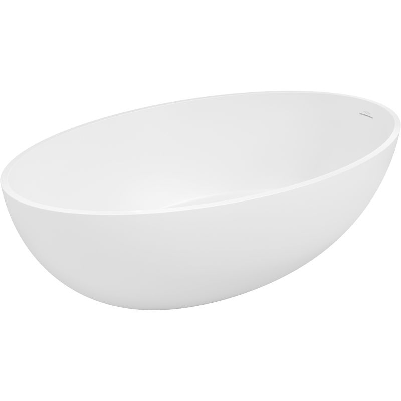 Mexen Prato volně stojící vana z konglomerátu 170 x 100 cm, bílá mat - 57251701000