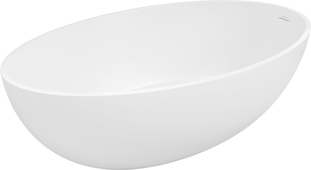 Mexen Prato volně stojící vana z konglomerátu 170 x 100 cm, bílá mat - 57251701000