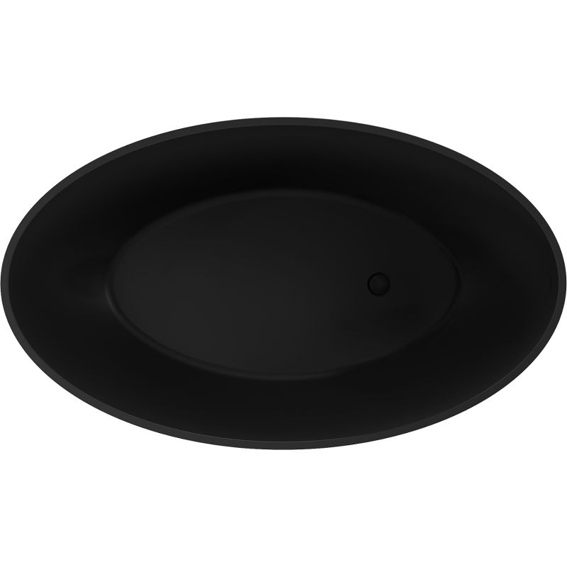 Mexen Prato volně stojící vana z konglomerátu 170 x 100 cm, černá mat - 57251701070