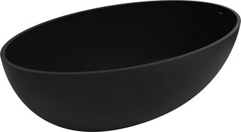 Mexen Prato volně stojící vana z konglomerátu 170 x 100 cm, černá mat - 57251701070