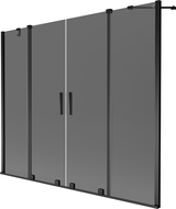 Mexen Velar Duo vanová zástěna 2-křídlová posuvná 180 x 150 cm, grafit, černá - 896-180-000-42-70