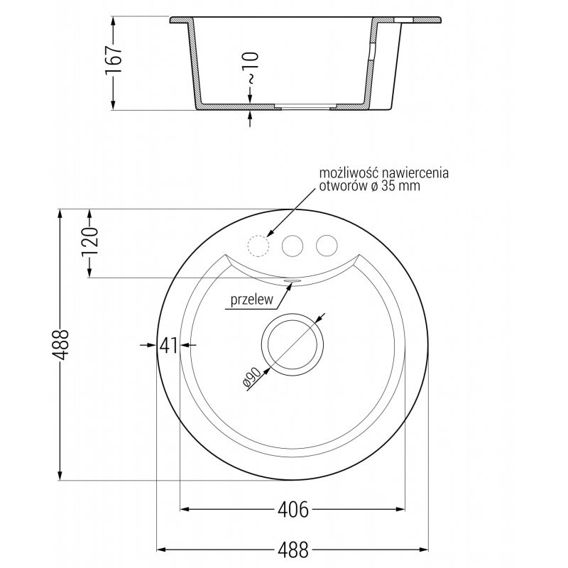 Mexen Diego granitový dřez 1-komorový s kuchyňskou baterií Elia, černý skvrnitý - 6512-76-670101-50