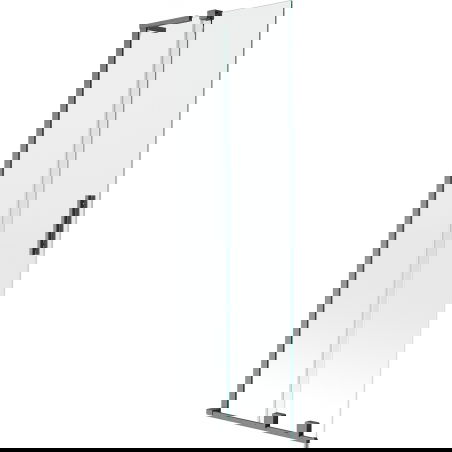 Mexen Velar L vanová zástěna 2-křídlová posuvná 70 x 150 cm, transparentní, gun gray kartáčovaný - 896-070-003-01-66