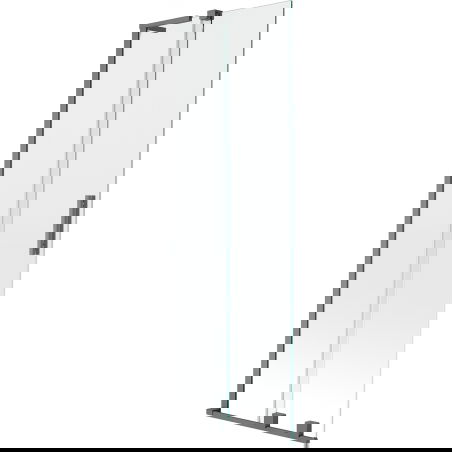 Mexen Velar L vanová zástěna, dvoukřídlá posuvná 70 x 150 cm, transparentní, gun metal - 896-070-003-01-95