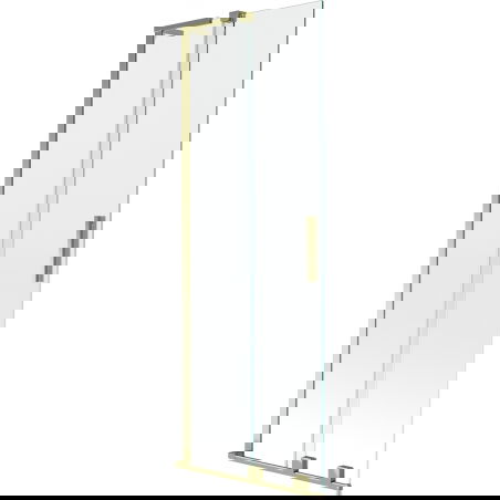 Mexen Velar L vanová zástěna 2-křídlová posuvná 75 x 150 cm, transparentní, zlatá - 896-075-003-01-50