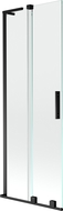 Mexen Velar L sprchová zástěna dvoukřídlá posuvná 75 x 150 cm, transparentní, černá - 896-075-003-01-70